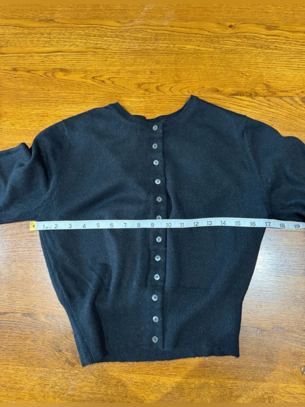 Brora Cropped Cashmere Cardigan in Black - Picture 4 of 11